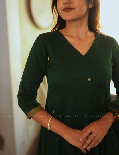 Studio Dark Green Malar Narayanpet Salwar Set