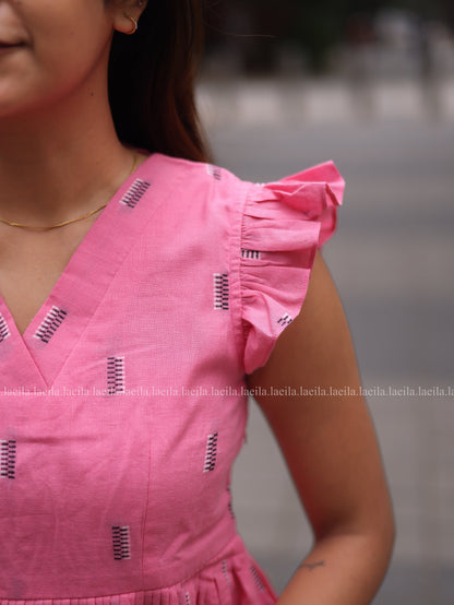 Studio Hot Pink Peplum Top