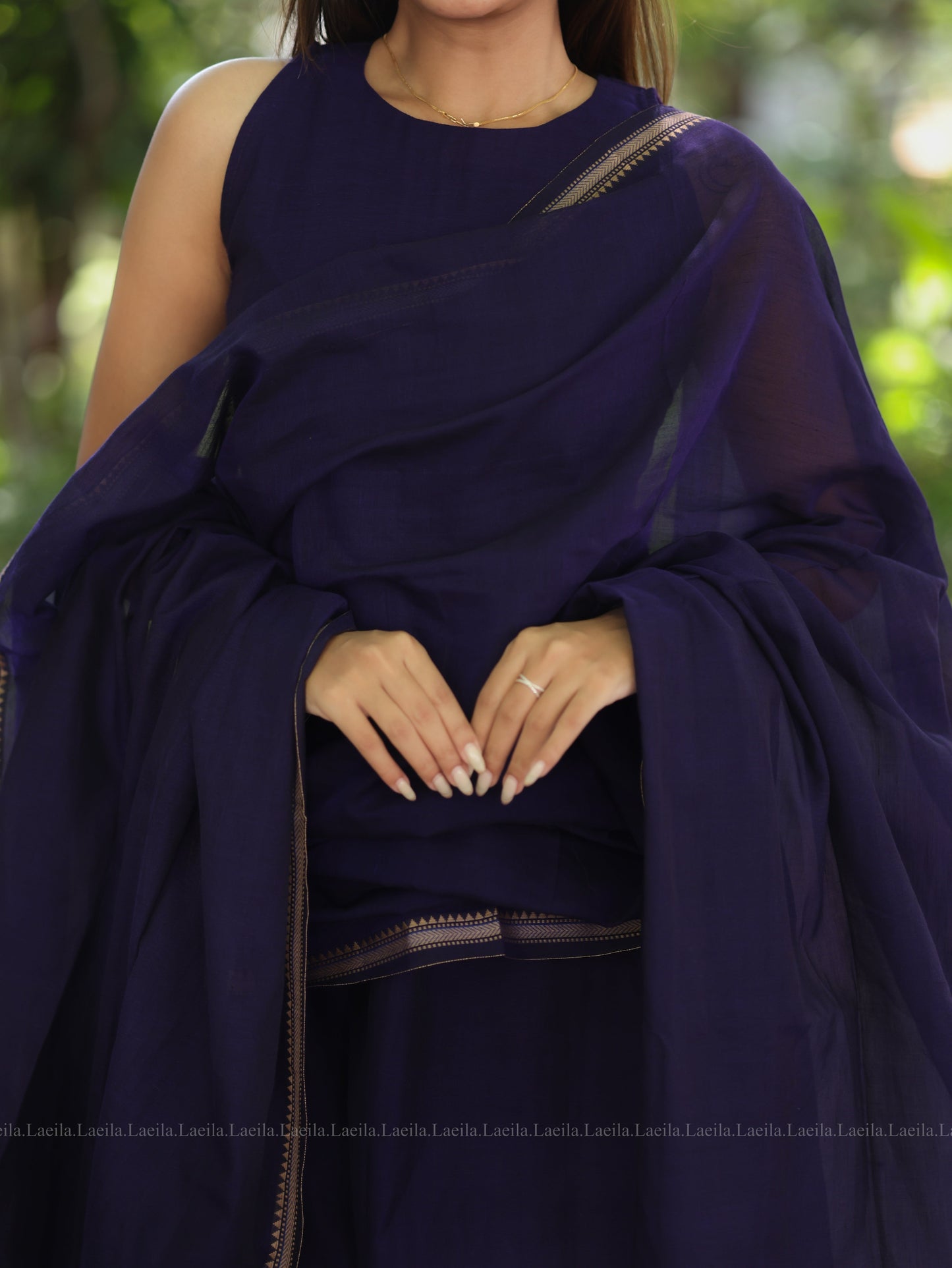 Purple Malar Narayanpet Salwar Set (Pant / Bottom Only)