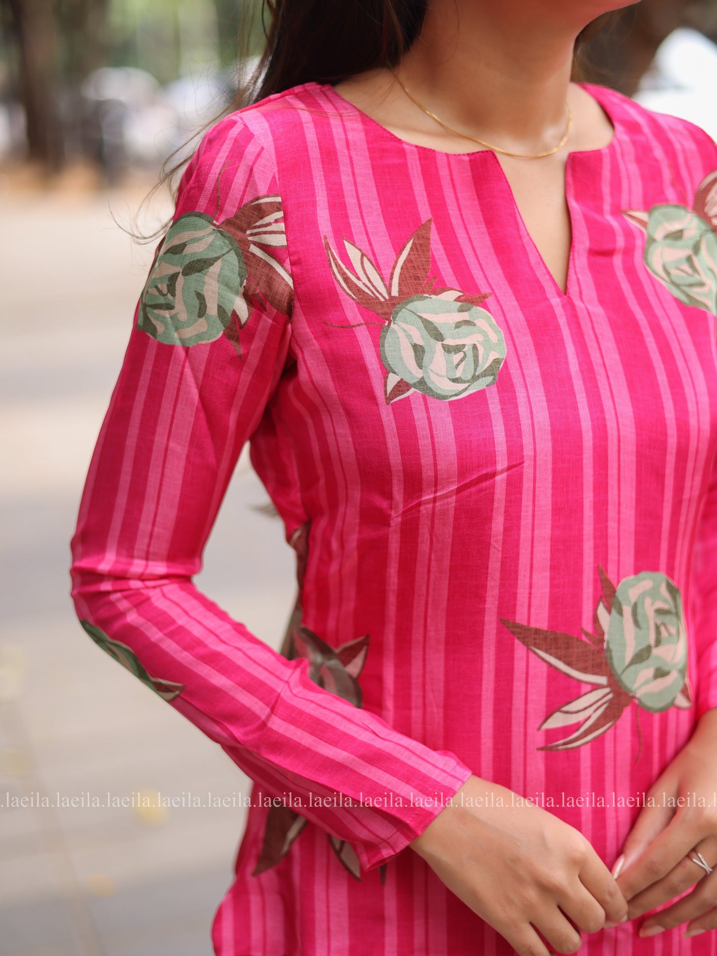 Studio Pink pure muslin Crape Co-ord Set