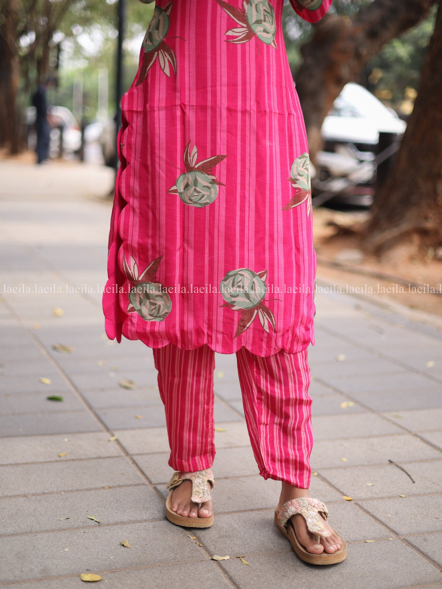 Studio Pink pure muslin Crape Co-ord Set