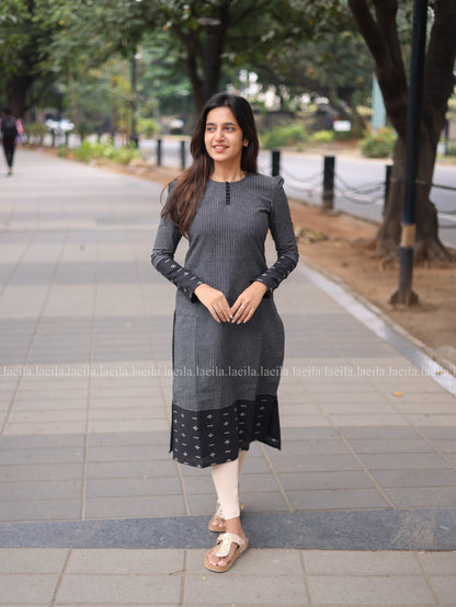 Studio Black Checked Full Sleeve Top