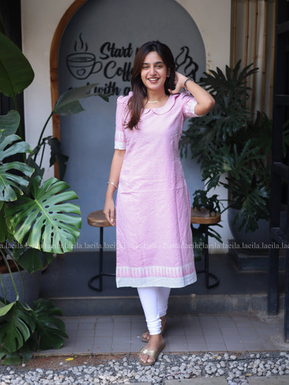 Studio Pink Peter Pan collar Cotton Top