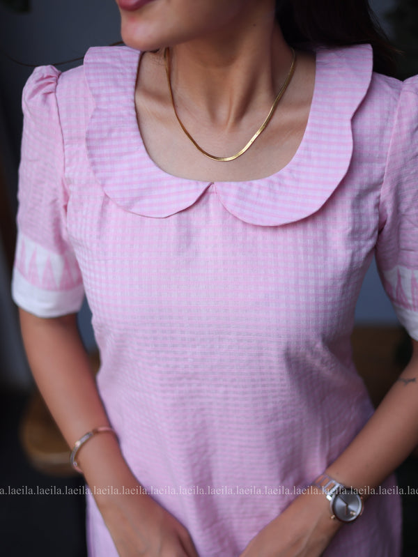 Studio Pink Peter Pan collar Cotton Top
