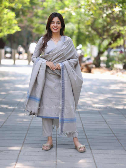 Studio Grey with Blue Kadhambari set