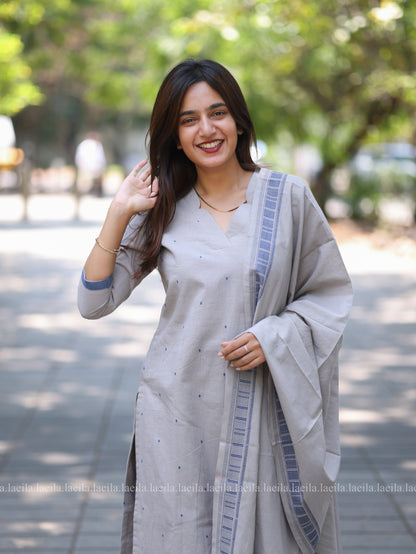Studio Grey with Blue Kadhambari set