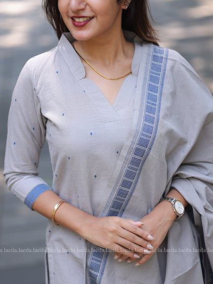 Studio Grey with Blue Kadhambari set