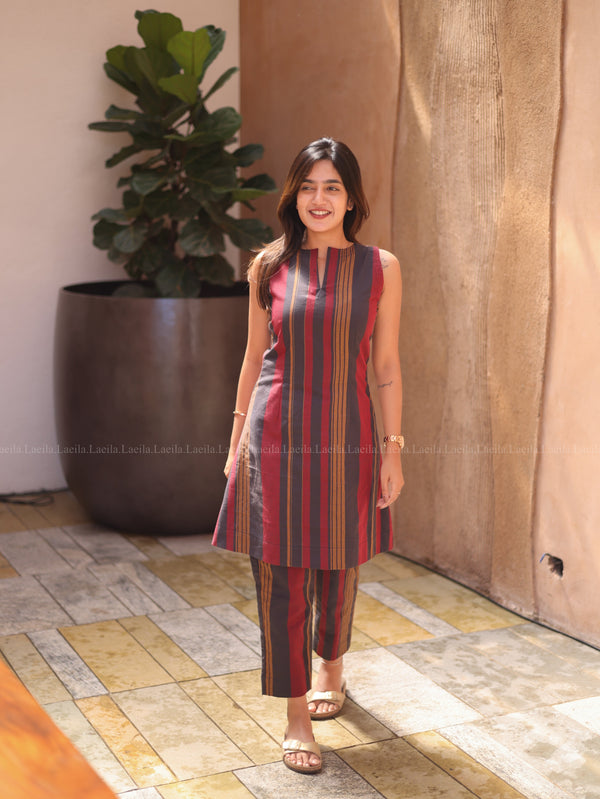 Studio Striped Cotton Co-Ord Set