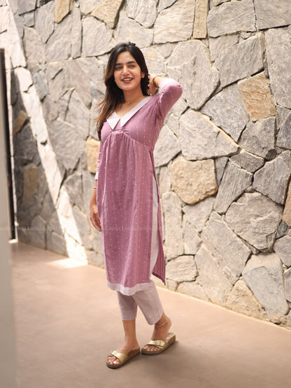 Studio Powder Pink Dotted Co-Ord Set