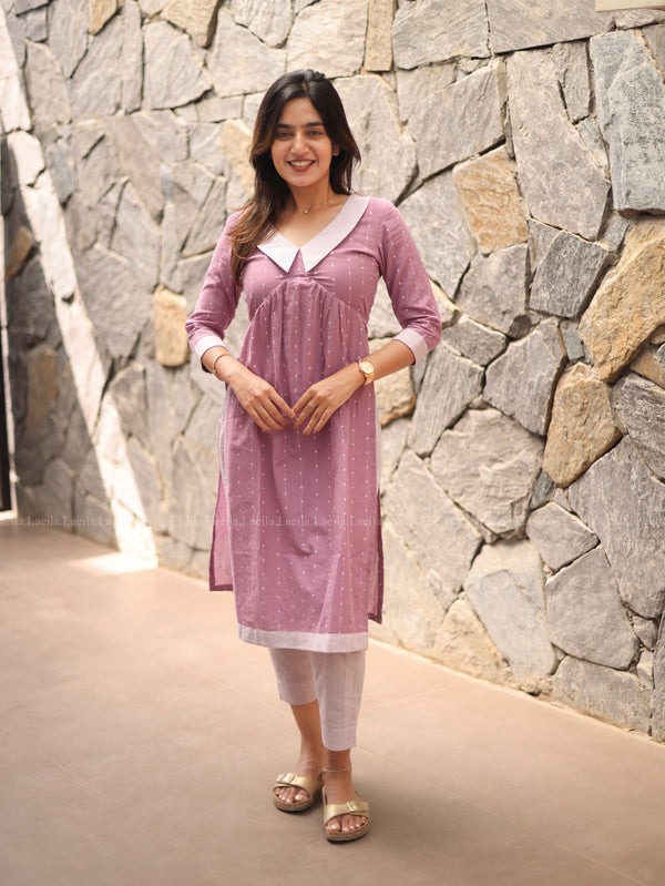 Studio Powder Pink Dotted Co-Ord Set