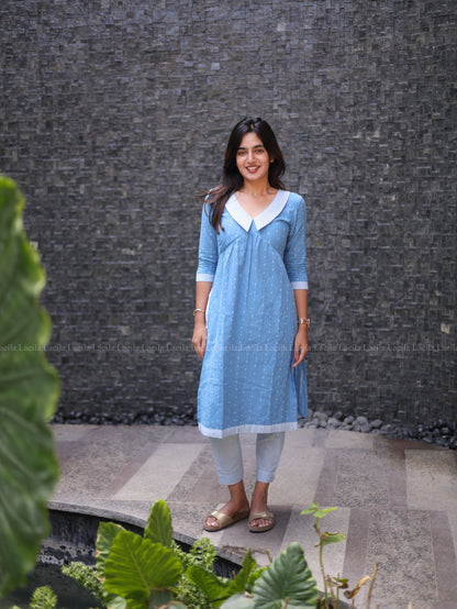 Studio Powder Blue Dotted Co-Ord Set