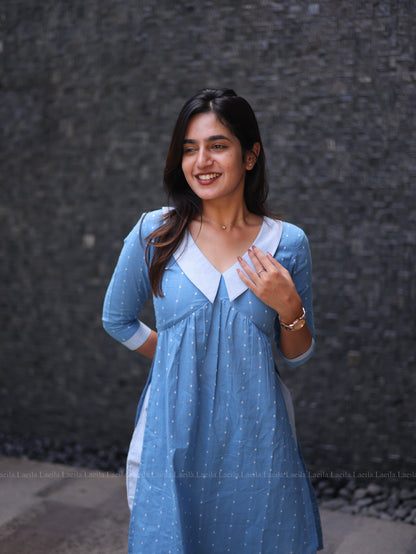 Studio Powder Blue Dotted Co-Ord Set