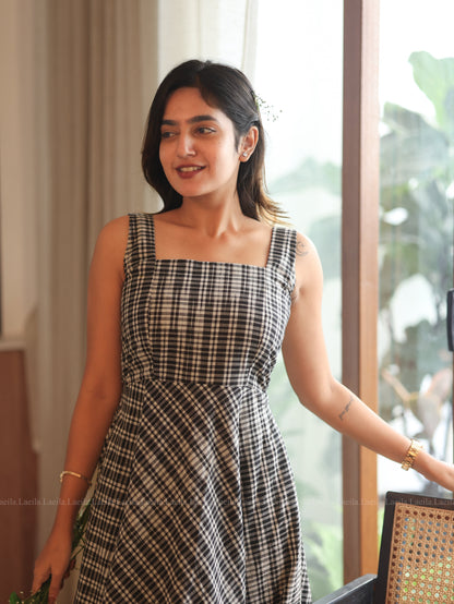 Studio Black Checkered Dress