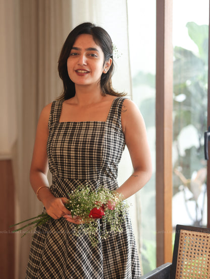 Studio Black Checkered Dress