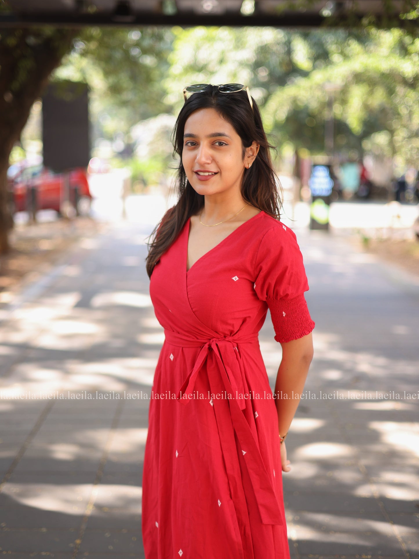 Studio Red Polka dots Gown
