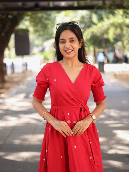 Studio Red Polka dots Gown