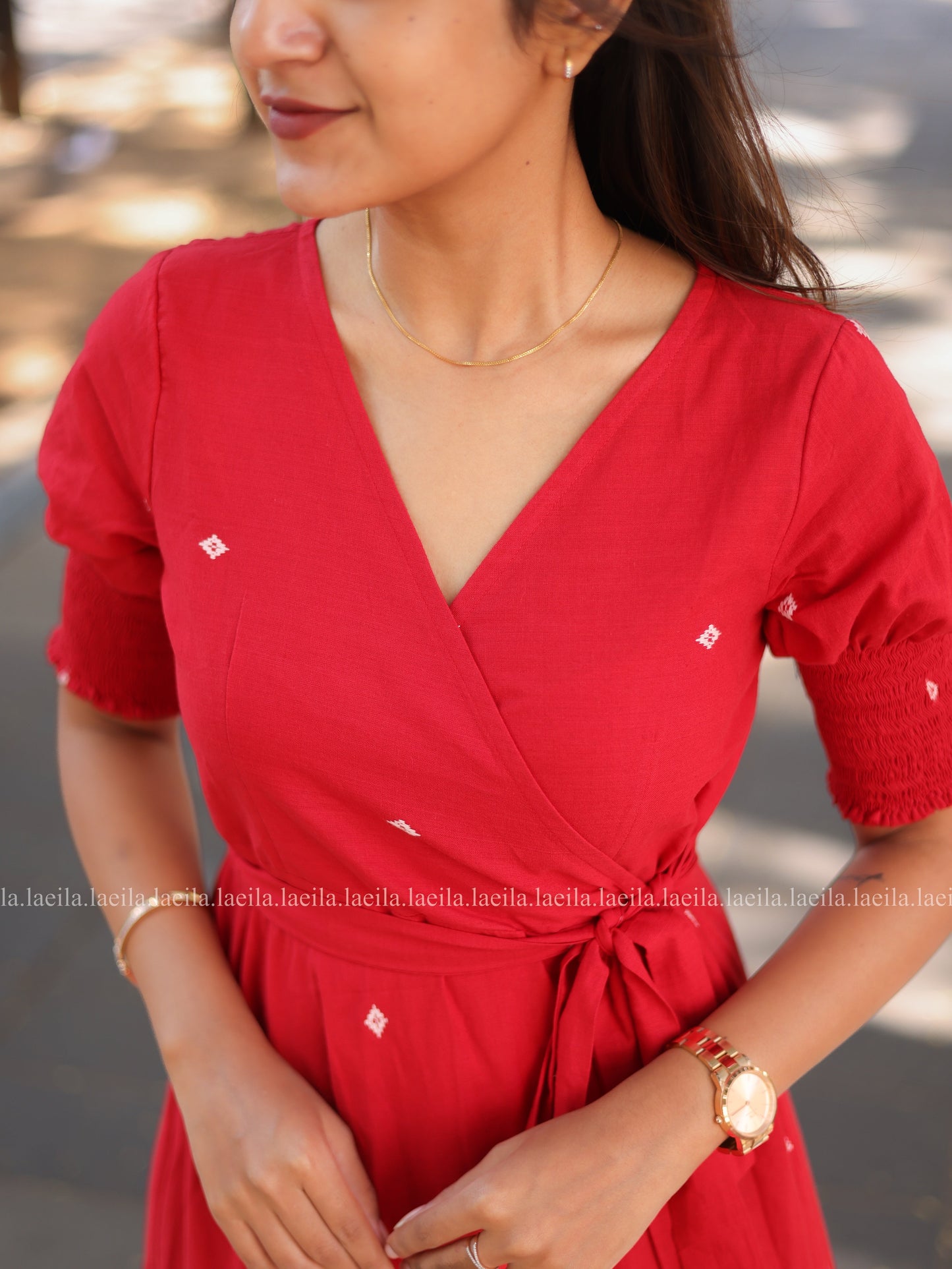 Studio Red Polka dots Gown