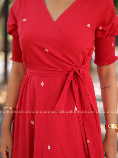 Studio Red Polka dots Gown
