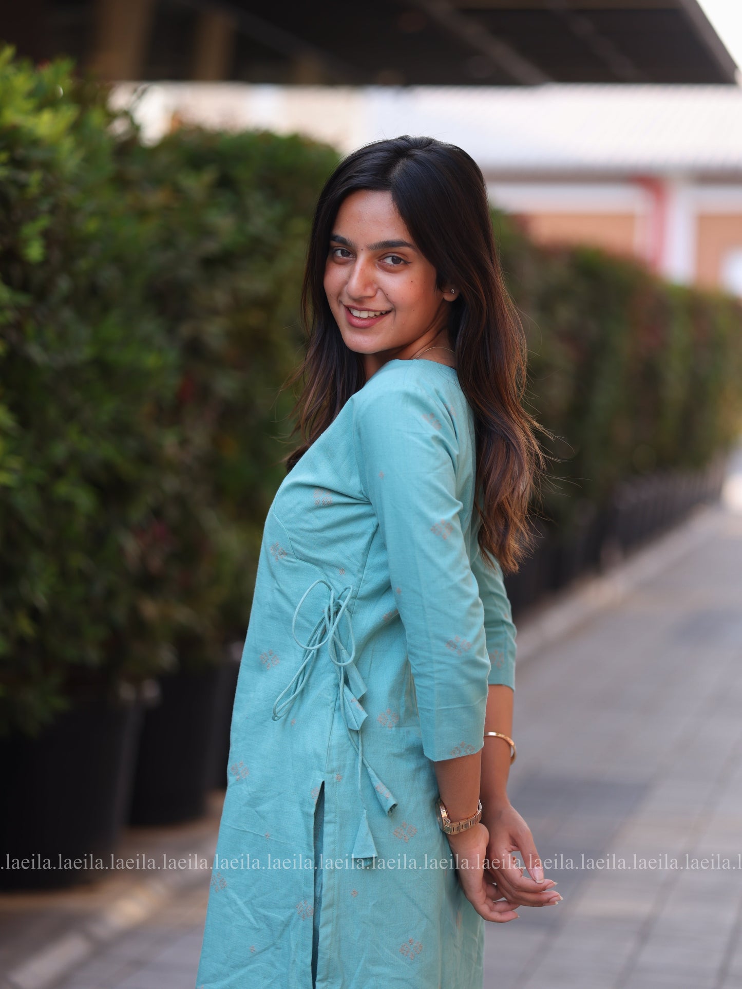 Studio Sky Blue Scallop Meera Cotton Co-Ord Set