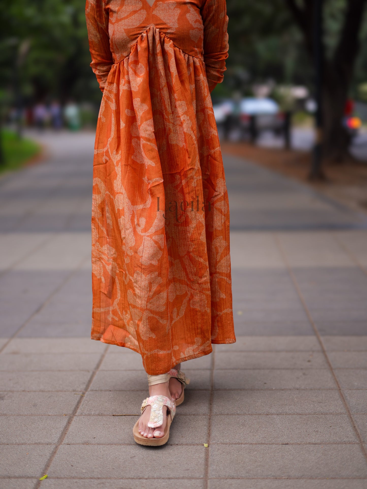 Studio Rust Orange Alia Cut Top