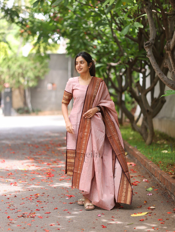 Studio Pink Meenakshi Pure Kanchi Cotton Top and Dupatta Set