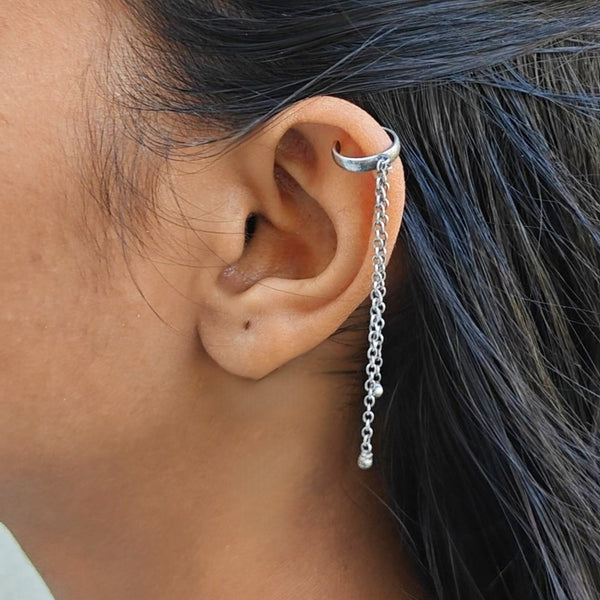 Contemporary Minimalist Chain Earcuffs