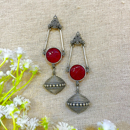 Red Stone Earrings