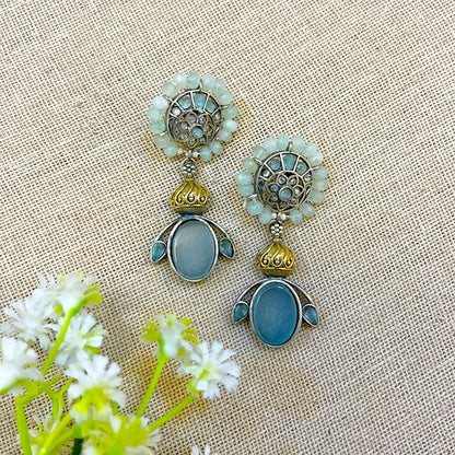 Blue Stone Earring