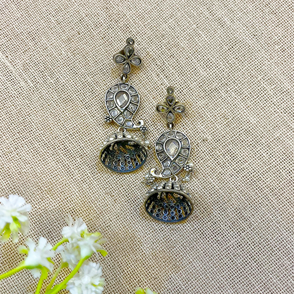 brass jhumkas
