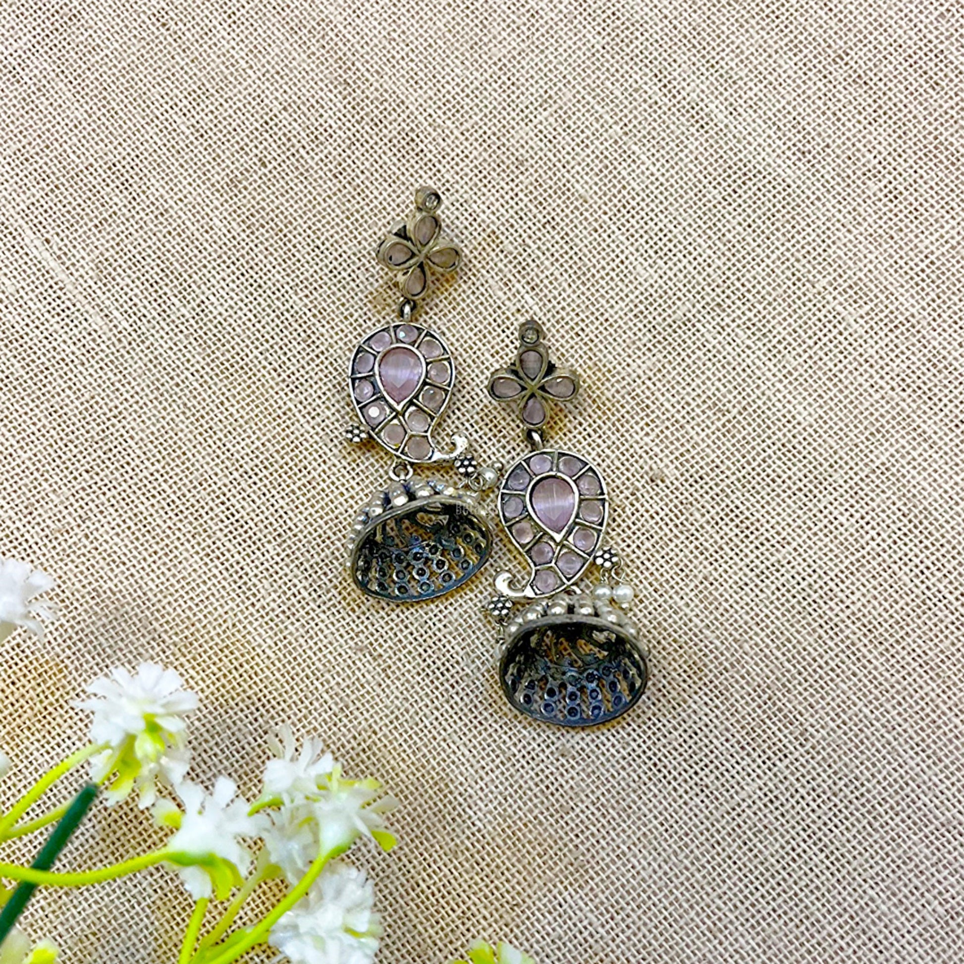 brass jhumkas