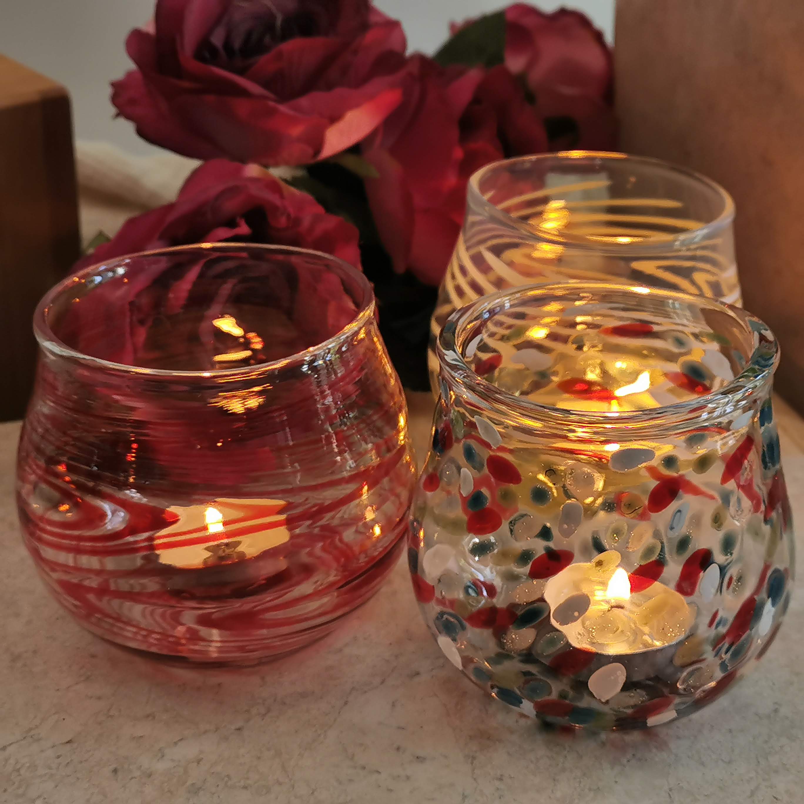 Handblown Glass Tea Light Votives Tsuri Trends