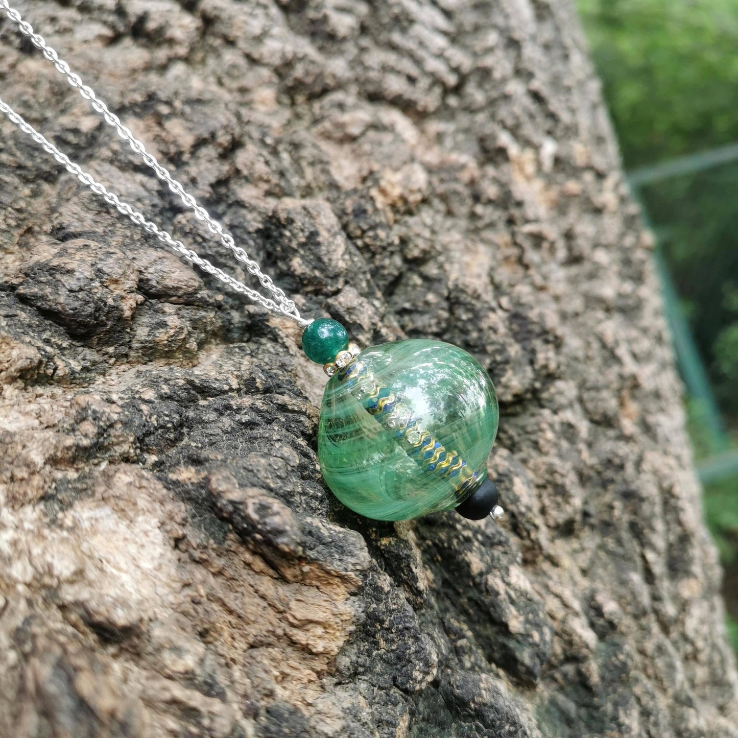 Classic Charm Necklace- Green