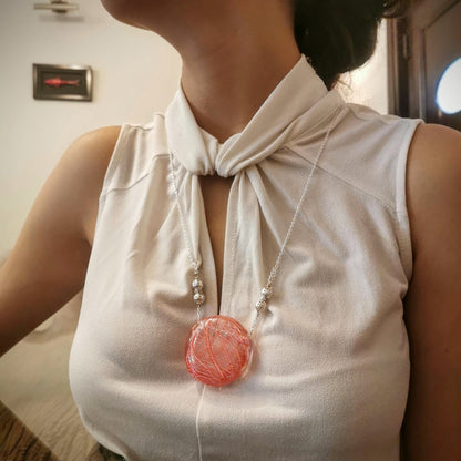 Retro Radiance- Necklace (Red)