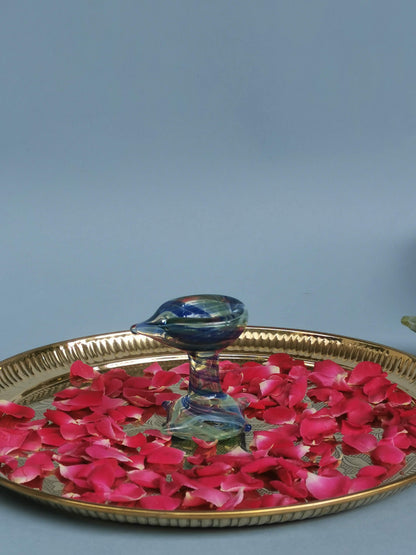 Art Glass Puja Diya-  Artham Deep