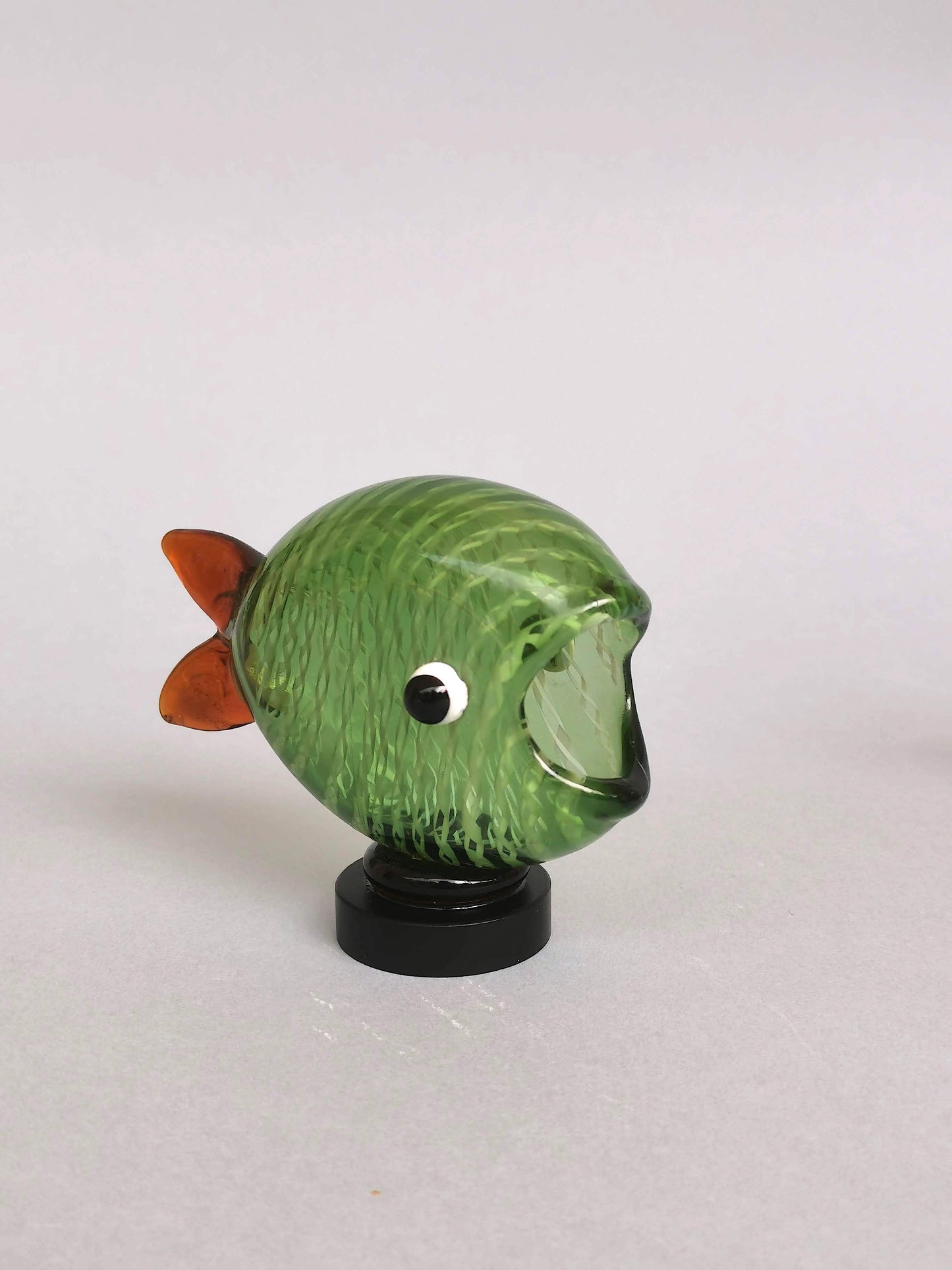 Fish Table Decor Glass- Minty Midori