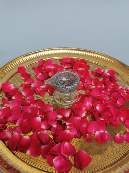 Art Glass Puja Diya-  Brahmam Deep (Set of 2)