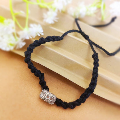 Infiaz  Silver Look Alike Nazariya/Thread Anklets