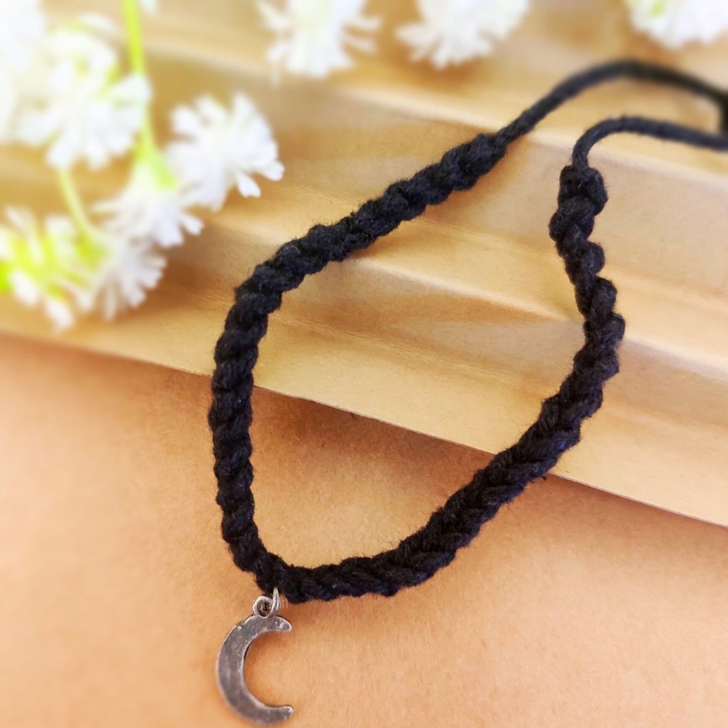Moon  Silver Look Alike Nazariya/Thread Anklets