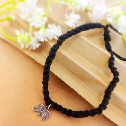Elant  Silver Look Alike Nazariya/Thread Anklet
