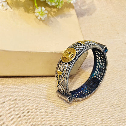 Ayla Silver Look Alike Dual Tone Kada
