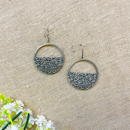 Floret Silver Look Alike Oxidised Dangler