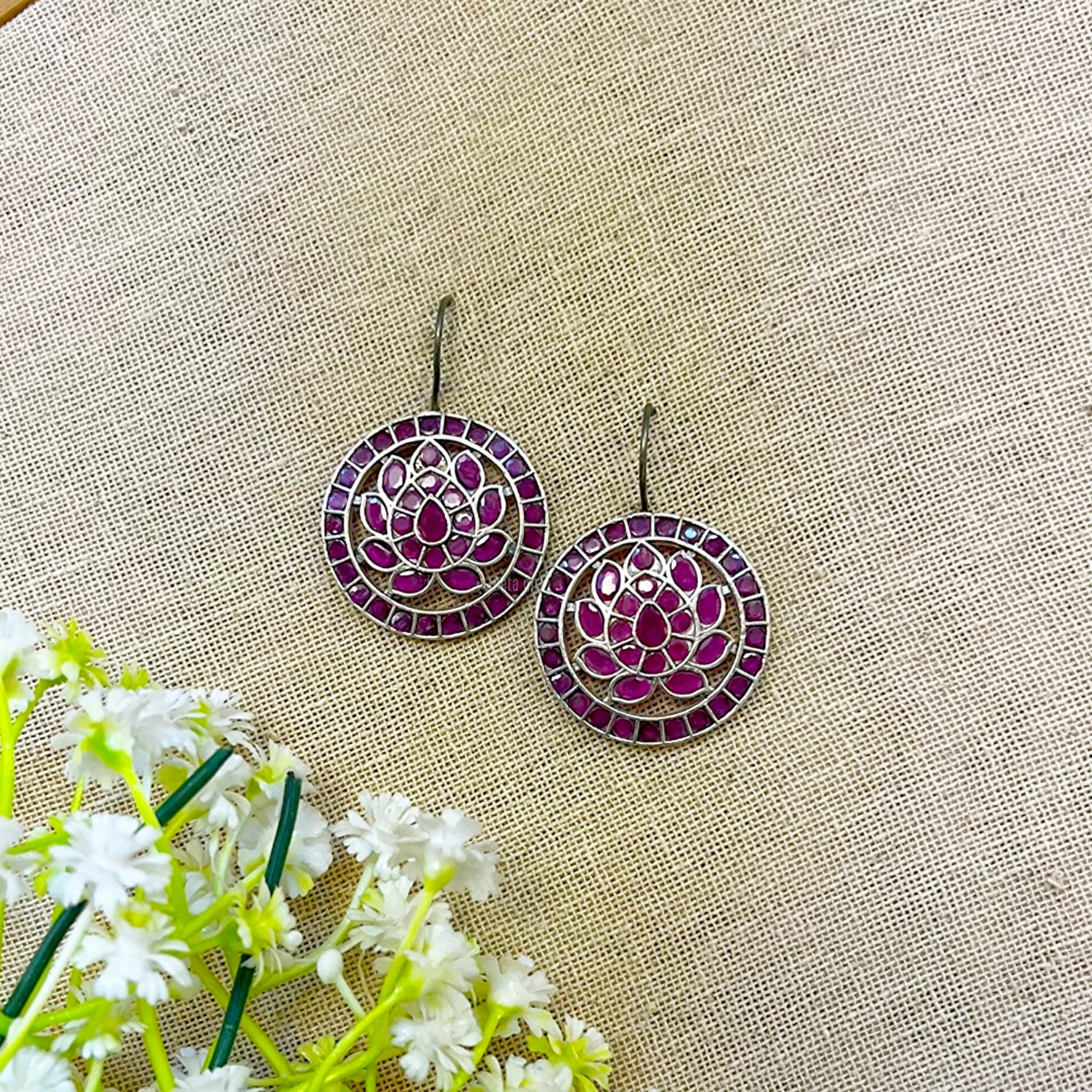 kundan dangler earrings