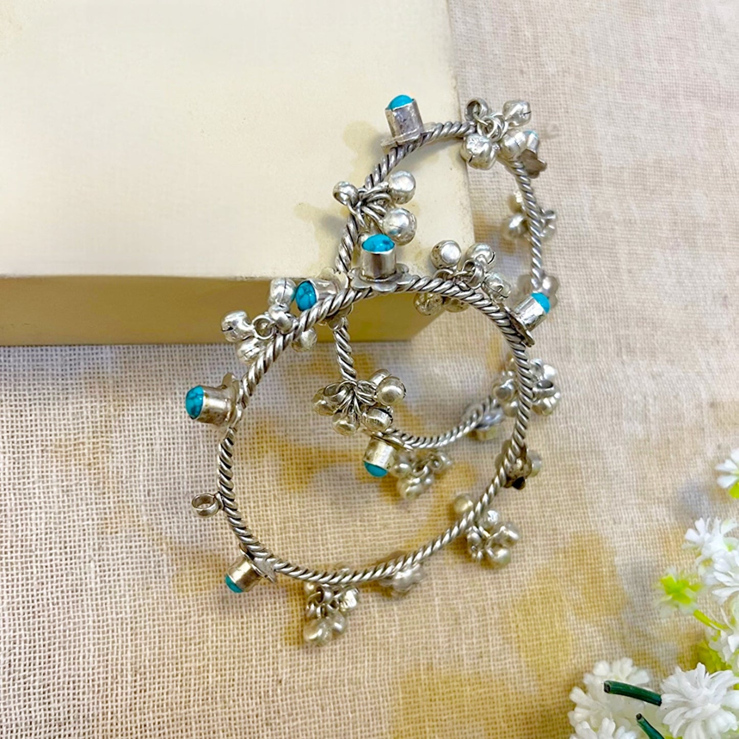 Khankar Oxidised Ghungroo Bangles