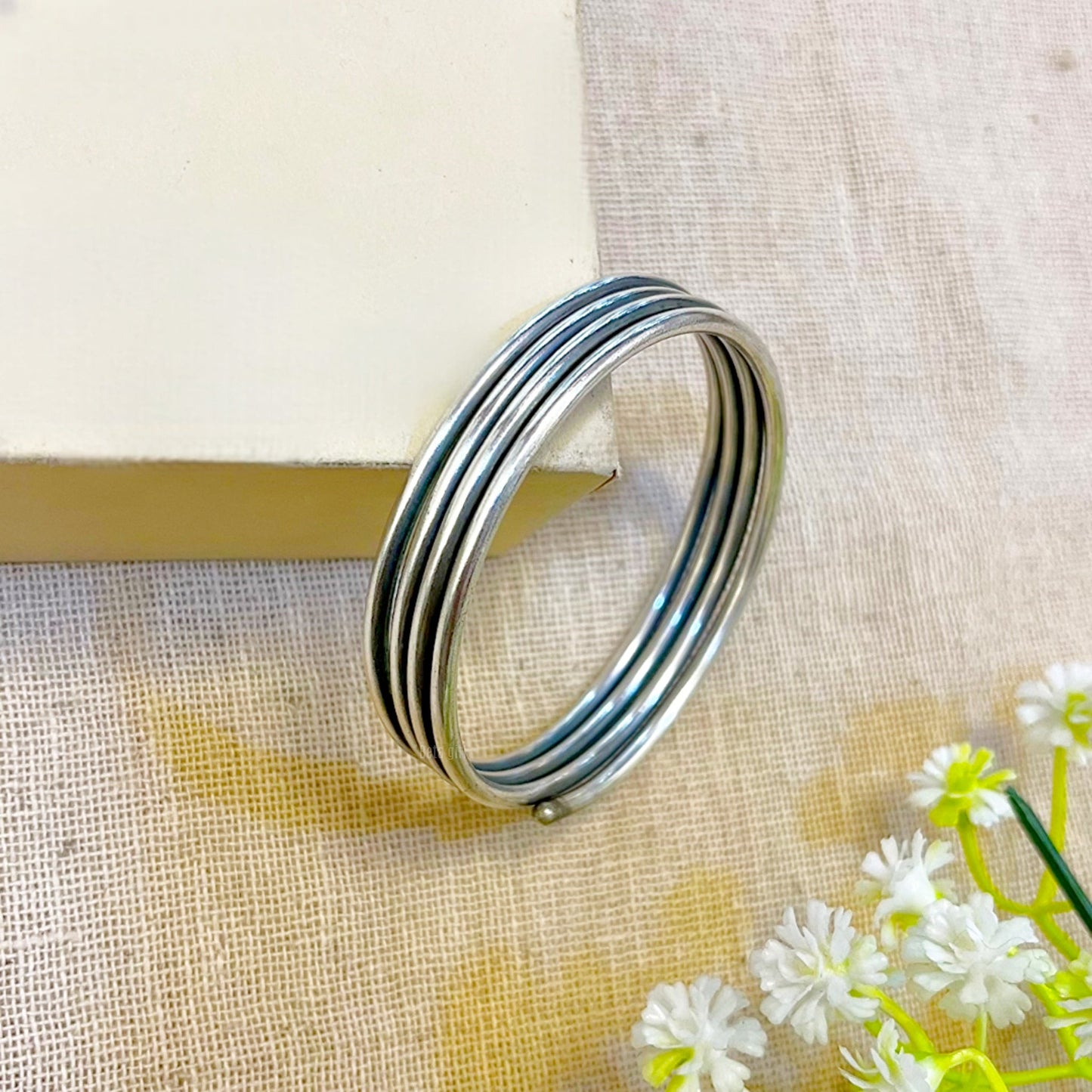 Silver kada for navratri