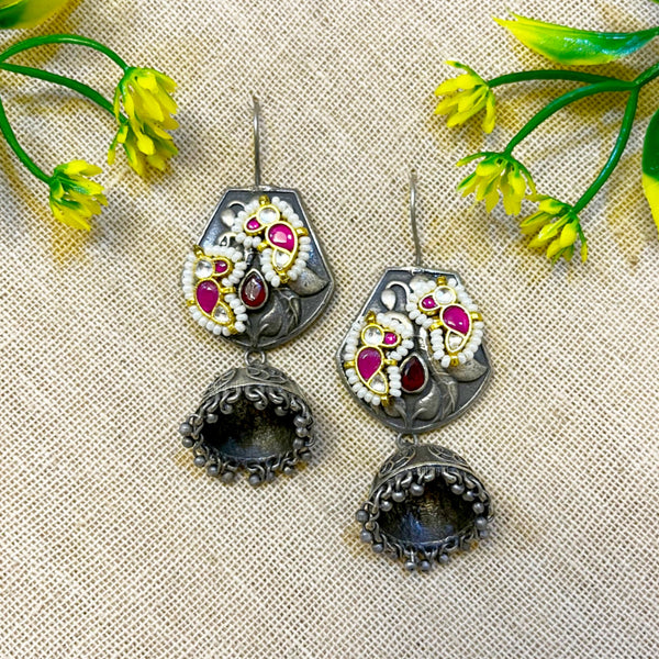 Black Dangle jhumka Earrings