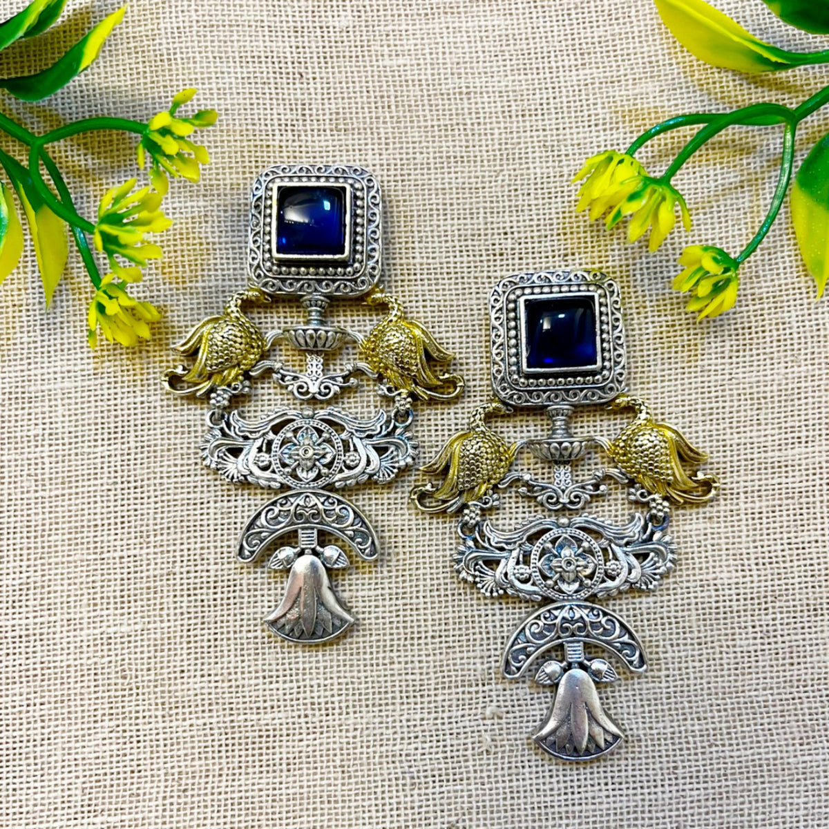 Dual Tone Statment Earring
