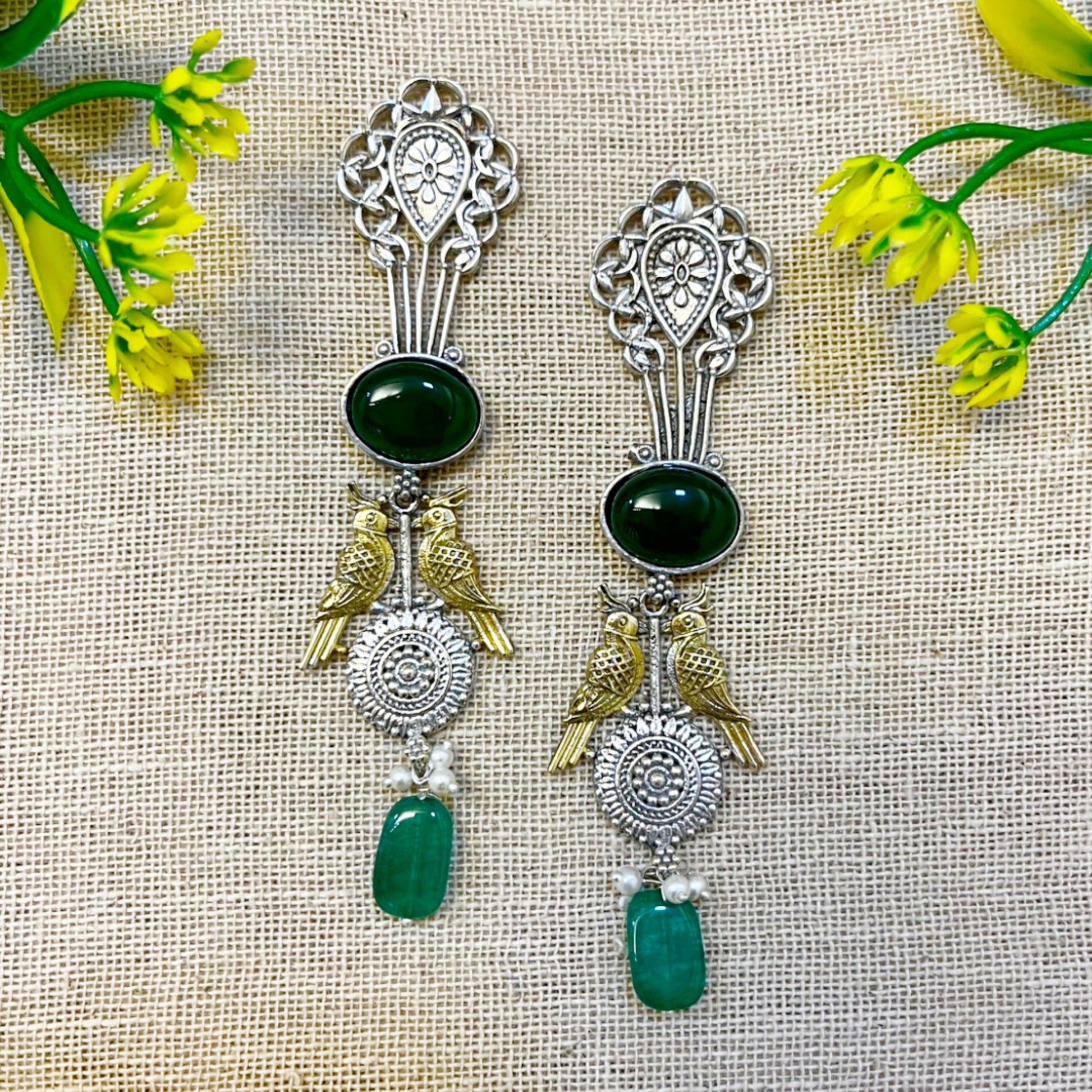 Dual Tone Earrings