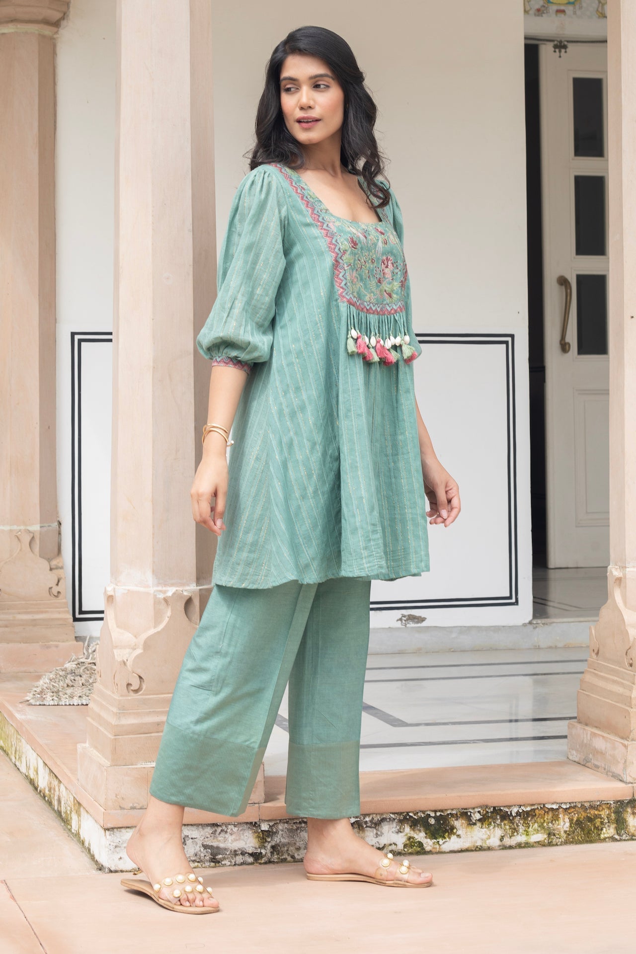 ANU SEHER LUREX CO-ORD SET