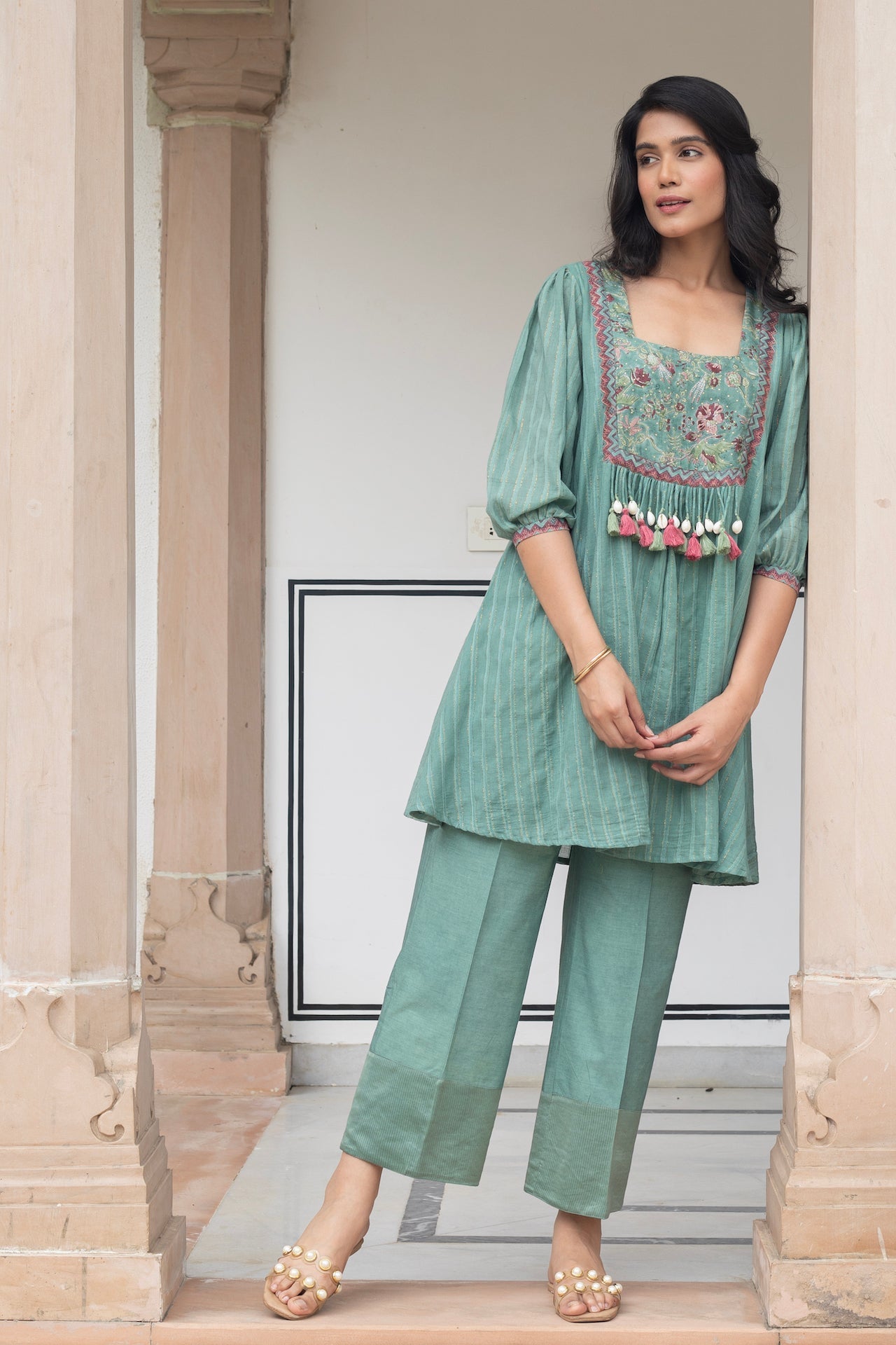 ANU SEHER LUREX CO-ORD SET