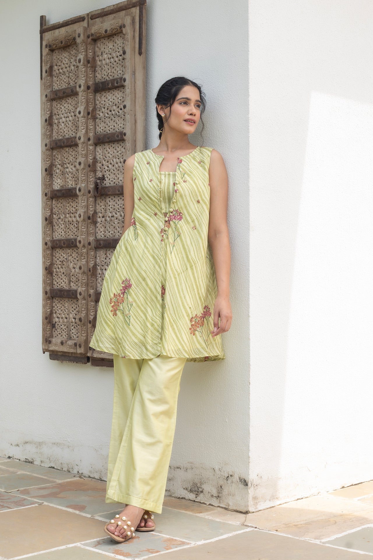 ANU TIYA CHANDHERI JACKET SET